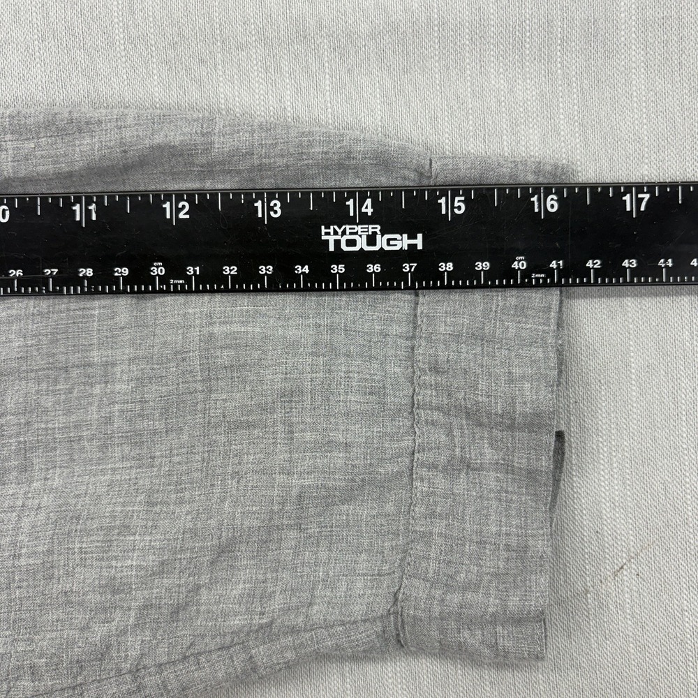 Eileen Fisher Organic Cotton Lyocell Shirt Dress Gray Large Front Tunic - Picture 10 of 11